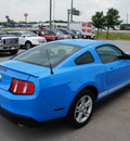 ford mustang 2010 lt  blue coupe base gasoline 6 cylinders rear wheel drive automatic 76205