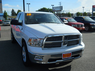 dodge ram pickup 1500 2010 white slt flex fuel 8 cylinders 4 wheel drive 5 speed automatic 99212