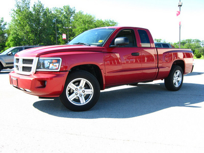 dodge dakota 2010 dk  red pickup truck big horn gasoline 6 cylinders 2 wheel drive automatic 45840