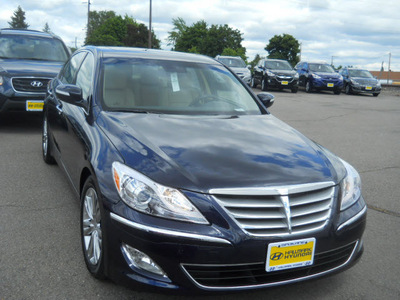 hyundai genesis 2012 twilight blue sedan 3 8l v6 gasoline v6 rear wheel drive automatic 99208