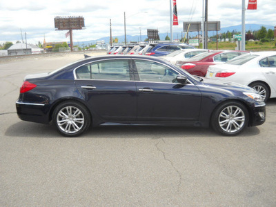 hyundai genesis 2012 twilight blue sedan 3 8l v6 gasoline v6 rear wheel drive automatic 99208