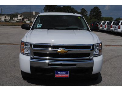 chevrolet silverado 1500 2011 white ls flex fuel 8 cylinders 2 wheel drive 4 spd auto,elec cntlled 77090