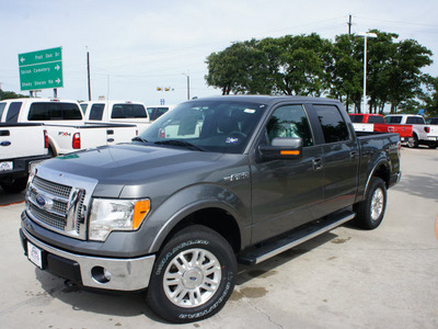ford f 150 2011 gray lariat flex fuel 8 cylinders 4 wheel drive automatic 76205