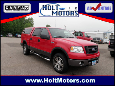ford f 150 2006 red cc fx4 gasoline 8 cylinders 4 wheel drive 4 speed automatic 55321