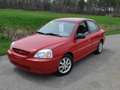 kia rio 2005 red sedan gasoline 4 cylinders front wheel drive not specified 44024