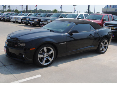 chevrolet camaro convertible 2011 black ss gasoline 8 cylinders rear wheel drive automatic 77090