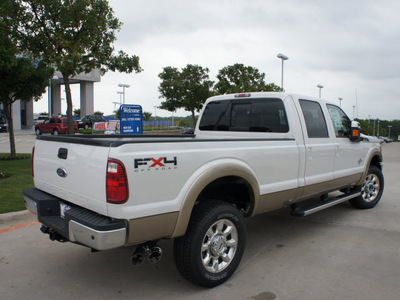 ford f 350 super duty 2011 white lariat fx4 biodiesel 8 cylinders 4 wheel drive shiftable automatic 76205