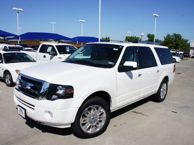 ford expedition el 2011 white suv limited flex fuel 8 cylinders 2 wheel drive 6 speed automatic 76205
