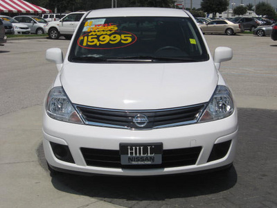 nissan versa 2011 white hatchback s gasoline 4 cylinders front wheel drive automatic 33884