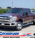 ford f 450 super duty 2011 dk  red lariat fx4 biodiesel 8 cylinders 4 wheel drive automatic 62708