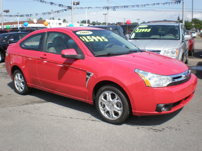 ford focus 2008 red coupe gasoline 4 cylinders front wheel drive automatic 13502