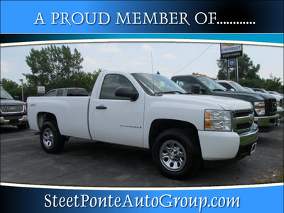 chevrolet silverado 1500 2008 white pickup truck gasoline 8 cylinders 4 wheel drive automatic 13350