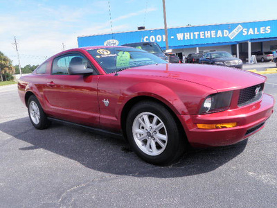 ford mustang 2009 dk  red coupe v6 deluxe gasoline 6 cylinders rear wheel drive automatic 32401