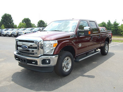 ford f 250 super duty 2011 dk  red biodiesel 8 cylinders 4 wheel drive shiftable automatic 46168