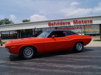 dodge challenger 1973 orange coupe v8 automatic 61008