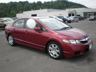 honda civic 2011 maroon sedan lx gasoline 4 cylinders front wheel drive automatic 13502