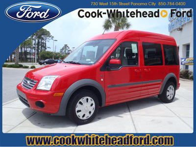 ford transit connect 2011 red van wagon xlt premium gasoline 4 cylinders front wheel drive automatic 32401