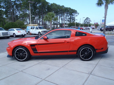 ford mustang 2012 orange coupe boss 302 gasoline 8 cylinders rear wheel drive 6 speed manual 32401