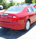 ford fusion hybrid 2011 red sedan hybrid 4 cylinders front wheel drive cont  variable trans  46168