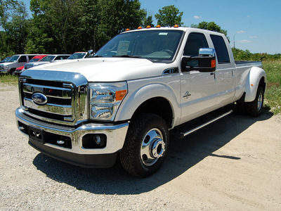 ford f 350 super duty 2011 white lariat biodiesel 8 cylinders 4 wheel drive shiftable automatic 46168