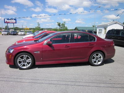 pontiac g8 2009 red sedan gasoline 6 cylinders rear wheel drive autostick 62863