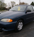 hyundai accent 1999 blue hatchback gs gasoline 4 cylinders front wheel drive automatic 61008