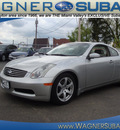 infiniti g35 2005 silver coupe gasoline 6 cylinders rear wheel drive automatic 45324