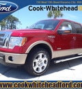 ford f 150 2011 red lariat gasoline 6 cylinders 2 wheel drive automatic 32401