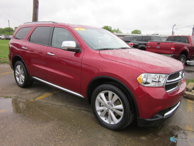 dodge durango 2011 dk  red suv crew lux awd gasoline 8 cylinders all whee drive automatic 62863