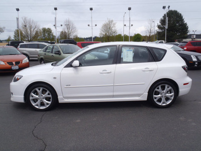 mazda mazda3 2008 white hatchback s touring gasoline 4 cylinders front wheel drive automatic 98371
