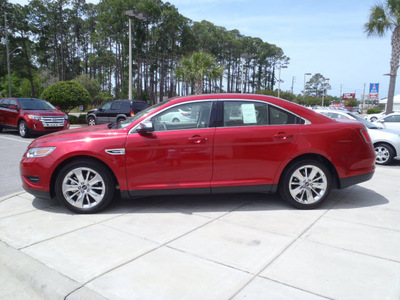 ford taurus 2011 red sedan limited gasoline 6 cylinders front wheel drive automatic 32401