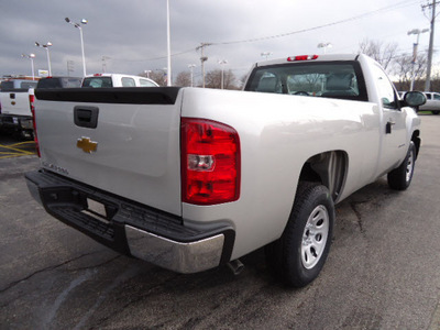 chevrolet silverado 1500 2011 silver work truck gasoline 6 cylinders 2 wheel drive automatic 60007