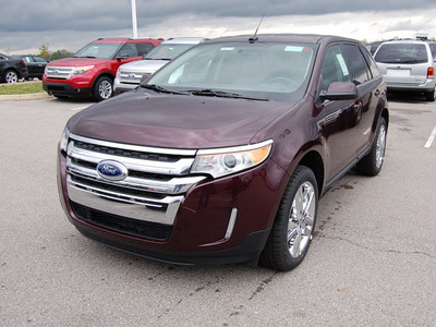 ford edge 2011 maroon suv limited gasoline 6 cylinders front wheel drive shiftable automatic 46168
