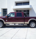 ford f 250 super duty 2011 dk  red lariat biodiesel 8 cylinders 4 wheel drive automatic 32401