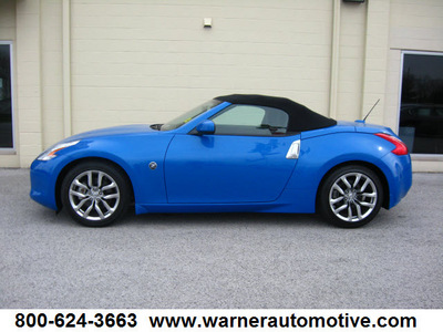 nissan 370z 2010 blue coupe roadster touring gasoline 6 cylinders rear wheel drive 6 speed manual 45840