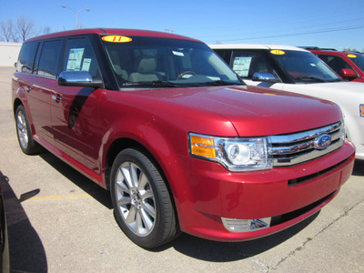 ford flex 2011 red limited gasoline 6 cylinders front wheel drive automatic 62863