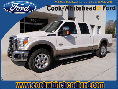 ford f 250 super duty 2011 white lariat biodiesel 8 cylinders 4 wheel drive automatic with overdrive 32401