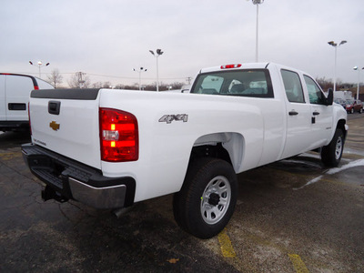 chevrolet silverado 3500hd 2011 white work truck gasoline 8 cylinders 4 wheel drive 5 speed with overdrive 60007