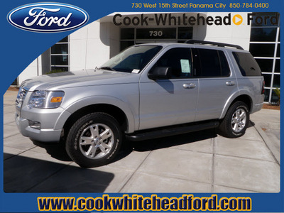 ford explorer 2010 silver suv xlt gasoline 6 cylinders 2 wheel drive automatic 32401