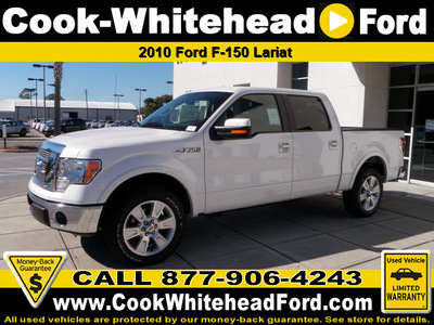ford f 150 2010 white lariat flex fuel 8 cylinders 2 wheel drive automatic 32401