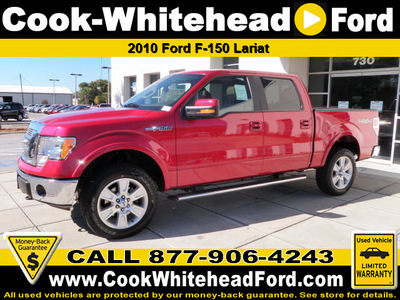 ford f 150 2010 dk  red lariat flex fuel 8 cylinders 4 wheel drive automatic 32401