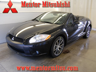 mitsubishi eclipse spyder 2011 black gt gasoline 6 cylinders front wheel drive automatic 44060