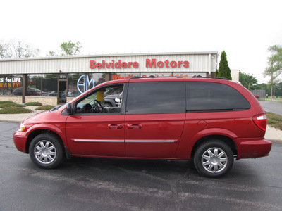 chrysler town and country 2007 red van touring gasoline 6 cylinders front wheel drive automatic 61008