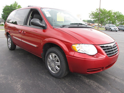 chrysler town and country 2007 red van touring gasoline 6 cylinders front wheel drive automatic 61008