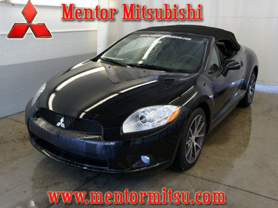 mitsubishi eclipse spyder 2011 black gs sport gasoline 4 cylinders front wheel drive automatic 44060