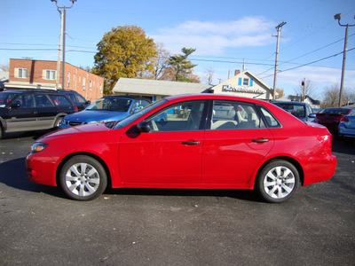 subaru impreza 2008 red sedan 2 5i gasoline 4 cylinders all whee drive automatic 45324