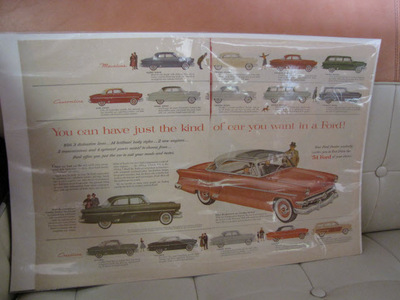 ford crestline skyliner 1954 coral sedan tinted transparent roof panel v8 automatic 61008