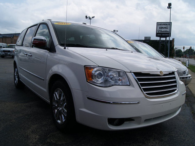 chrysler town and country 2010 white van limited navigation dvd system gasoline 6 cylinders front wheel drive automatic 60115