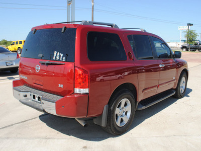 nissan armada 2007 red suv se gasoline 8 cylinders rear wheel drive automatic 76087