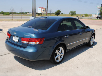 hyundai sonata 2008 blue sedan limited gasoline 4 cylinders front wheel drive automatic 76087